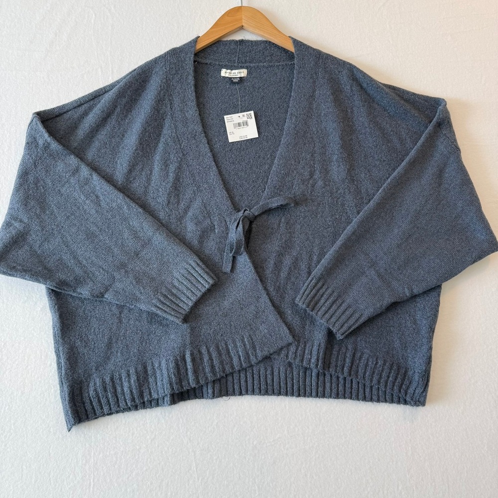 American Eagle AE Lounge Tie Front Cardigan Sweater Blue XL New NWT